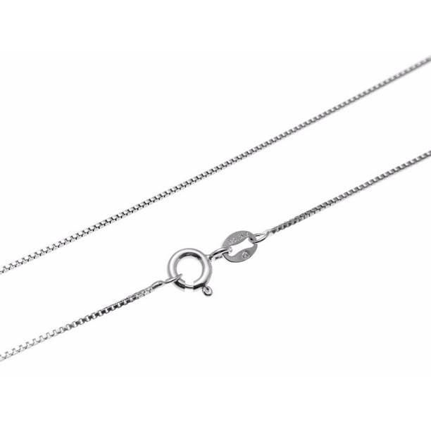 925 Sterling Silver Ingot Chain Rhodium finish Solid Premium Necklace 18" 925 Sterling Silver Ingot Chain Rhodium finish Solid Premium Necklace 18"